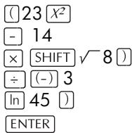 COMPAQ 39G PLUS - Saisir une expression - 1