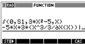 COMPAQ 39G PLUS - Calcul de primitive avec les variables formelles - 2