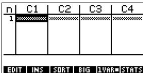 COMPAQ 39G PLUS - Importer des échantillons de l'aplet statistics - 3