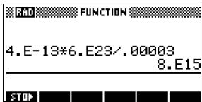 COMPAQ 39G PLUS - Notation scientifique (puissances de 10) - 2