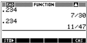 COMPAQ 39G PLUS - Définir la précision des fractions - 3