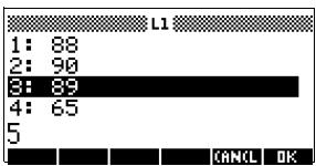 COMPAQ 39G PLUS - Modification d'une iste - 4