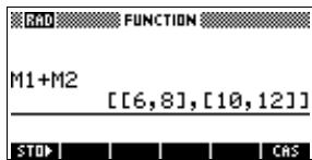 COMPAQ 39G PLUS - Arithmétique sur les matrices - 6