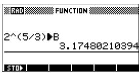 COMPAQ 40GS - Mémorisation du résultat d'un calcul - 6