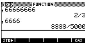 COMPAQ 40GS - Conversion d'un nombre décimal en fraction - 1