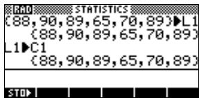 COMPAQ 40GS - Calculs statistiques à partir d'une liste - 3