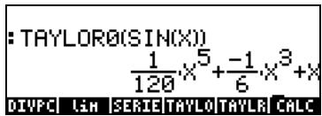 COMPAQ 48GII - Fonctions TAYLR, TAYLRO et SERIES - 2