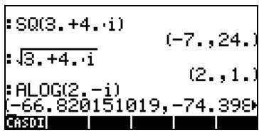 COMPAQ 48GII - Fonctions appliquées aux nombres complexes - 1