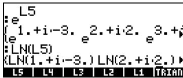 COMPAQ 48GII - Listes de nombres complexes - 3