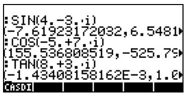 COMPAQ 48GII - Fonctions appliquées aux nombres complexes - 3