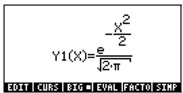 COMPAQ 48GII - Trace d'une expression de forme y = f(x) - 2