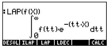 COMPAQ 48GII - Transformation de laplace et transformation inverse sur la calculatrice - 2