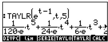 COMPAQ 48GII - Fonctions TAYLR, TAYLRO et SERIES - 4