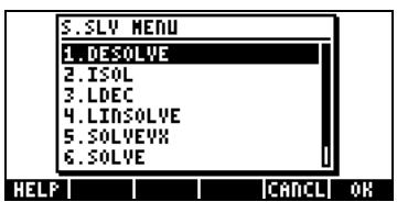 COMPAQ 48GII - Résolution symbolique des équations algébriques - 1