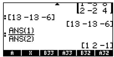 COMPAQ 48GII - Résolution par "division" de matrices - 2