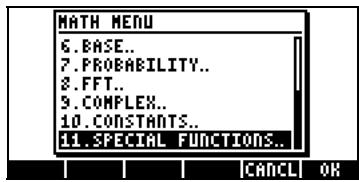 COMPAQ 48GII - Les fonctions réelles dans le menu MTH - 2