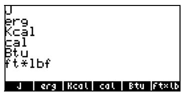 COMPAQ 48GII - Le menu des unités (UNITS) - 9