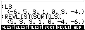 COMPAQ 48GII - Le menu MTH/list - 8
