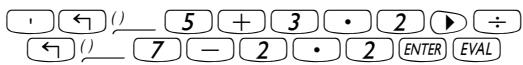 COMPAQ 48GII - Exemples de calculs avec des nombres réels - 5