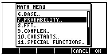 COMPAQ 48GII - Distributions de probabilités - 1