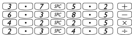 COMPAQ 48GII - Exemples de calculs avec des nombres réels - 2