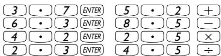COMPAQ 48GII - Exemples de calculs avec des nombres réels - 1