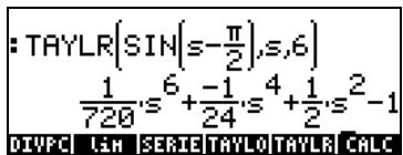 COMPAQ 48GII - Fonctions TAYLR, TAYLRO et SERIES - 3