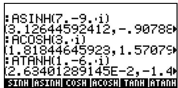 COMPAQ 48GII - Fonctions appliquées aux nombres complexes - 6