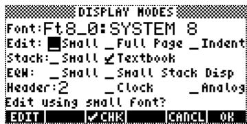 COMPAQ 48GII - Choix du mode d'affichage - 1