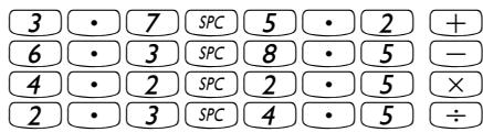 COMPAQ 49G PLUS - Exemples de calculs avec des nombres réels - 2