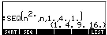 COMPAQ 49G PLUS - La fonction SEQ - 1
