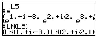 COMPAQ 49G PLUS - Listes de nombres complexes - 3