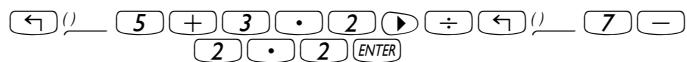 COMPAQ 49G PLUS - Exemples de calculs avec des nombres réels - 3
