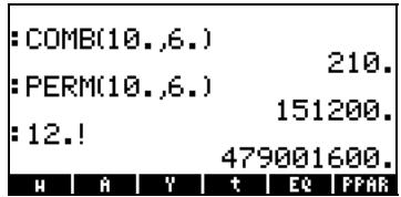 COMPAQ 49G PLUS - Factorielles, combinaisons et permutations - 1