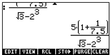 COMPAQ 49G PLUS - Créer des expressions arithmétiques - 6