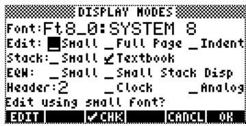 COMPAQ 49G PLUS - Choix du mode d'affichage - 1