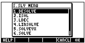 COMPAQ 49G PLUS - Résolution symbolique des équations algébriques - 1