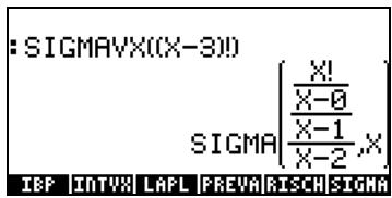 COMPAQ 49G PLUS - Fonctions INT, INTVX, RISCH, SIGMA et sigmavx - 3