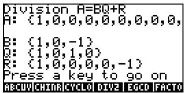 COMPAQ 49G PLUS - Opérations étape par étape avec des polynômes et des fractions - 5