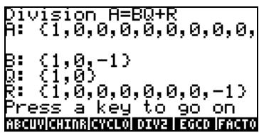 COMPAQ 49G PLUS - Opérations étape par étape avec des polynômes et des fractions - 3