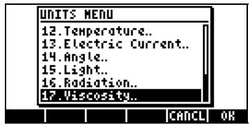 COMPAQ 49G PLUS - Le menu des unités (UNITS) - 3