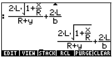 COMPAQ 49G PLUS - Créer des expressions algébriques - 2