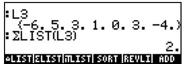 COMPAQ 49G PLUS - Le menu MTH/list - 5