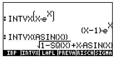 COMPAQ 49G PLUS - Fonctions INT, INTVX, RISCH, SIGMA et sigmavx - 1