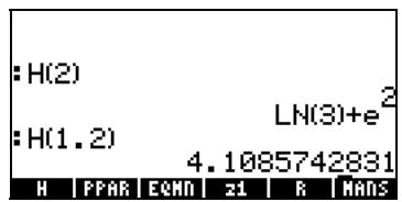 COMPAQ 49G PLUS - Définir et utiliser des fonctions - 4
