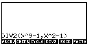 COMPAQ 49G PLUS - Opérations étape par étape avec des polynômes et des fractions - 1