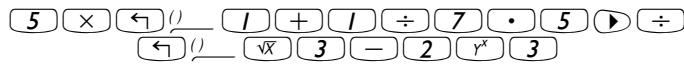 COMPAQ 49G PLUS - Créer des expressions arithmétiques - 3
