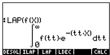 COMPAQ 49G PLUS - Transformation de laplace et transformation inverse sur la calculatrice - 2