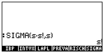COMPAQ 49G PLUS - Fonctions INT, INTVX, RISCH, SIGMA et sigmavx - 4