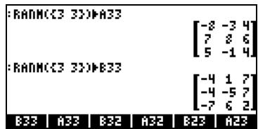 COMPAQ 49G PLUS - Opérations avec des matrices - 4